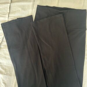 Athleta Jet Black Elation Split Flare Active Leggings